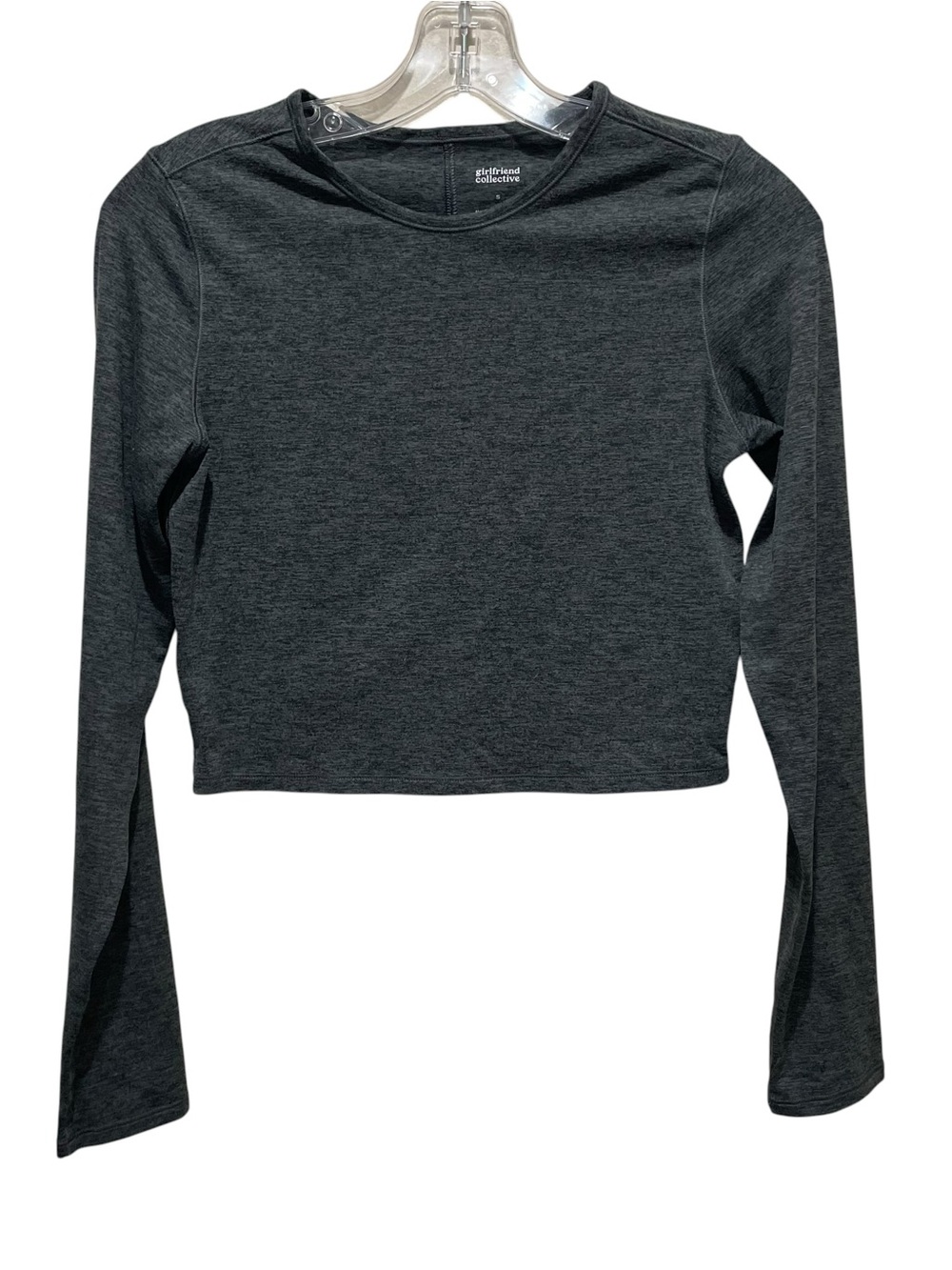 Girlfriend Collective Cropped Long Sleeve Active Top Gray Women’s Size Small